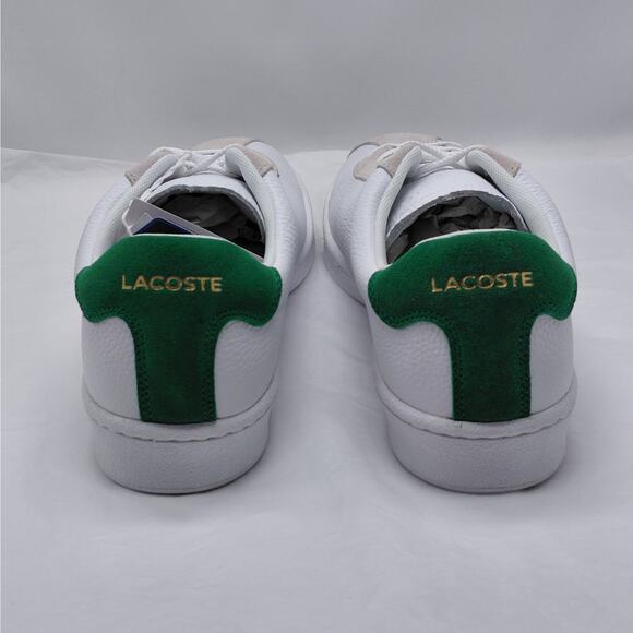 Lacoste Mens Sneakers Size 12 White Leather Suede Low Top Preppy Streetwear Y2K - Picture 4 of 11